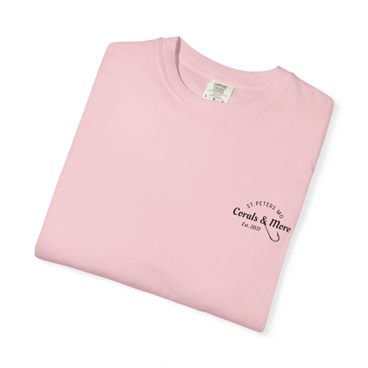 T-Shirt — 'Corals & More' American Flag Script Tee