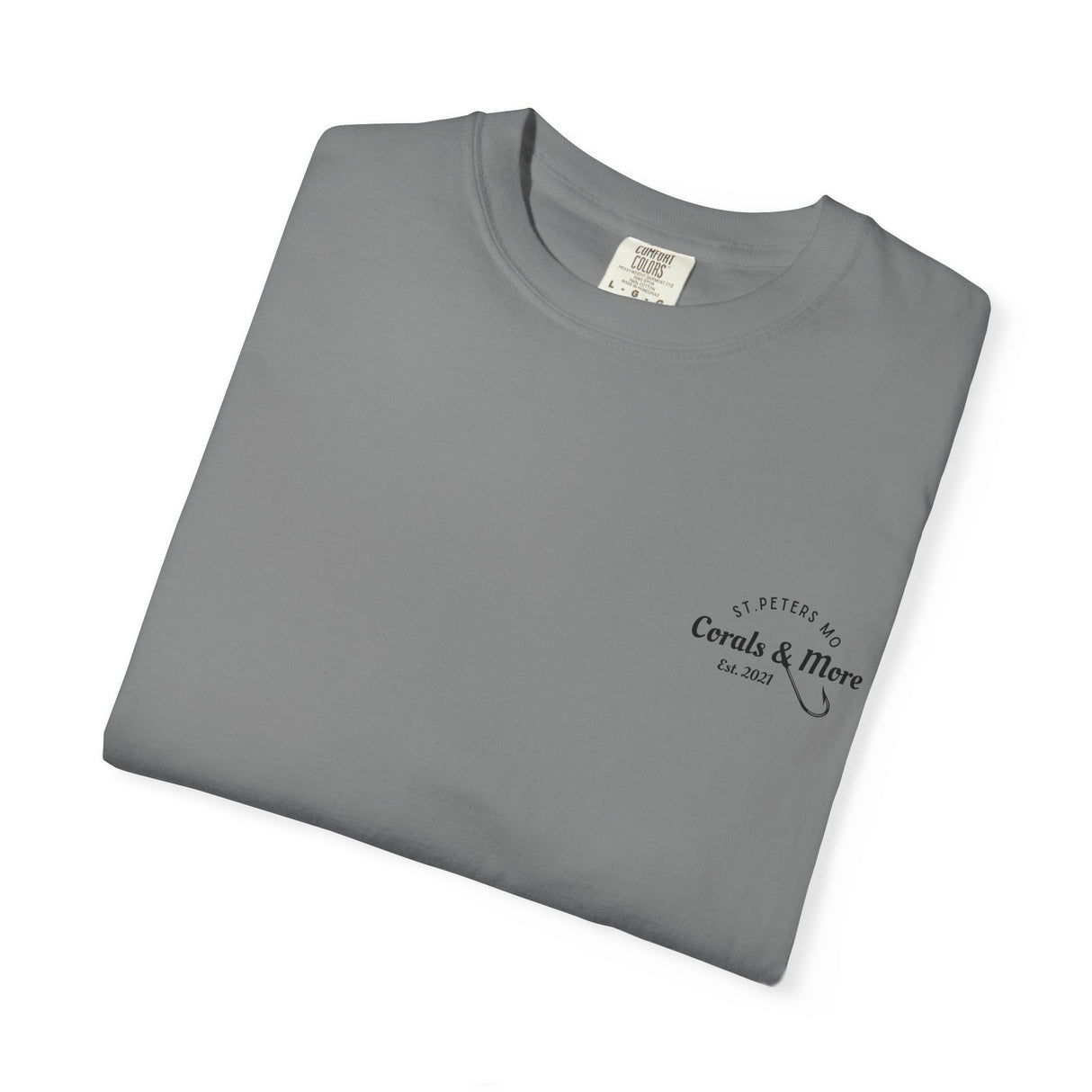 T-Shirt — 'Corals & More' American Flag Script Tee