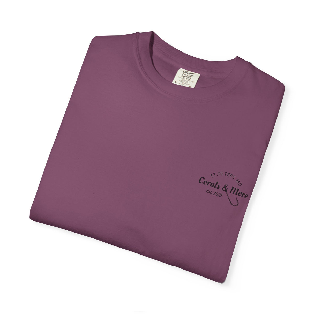 T-Shirt — 'Corals & More' American Flag Script Tee