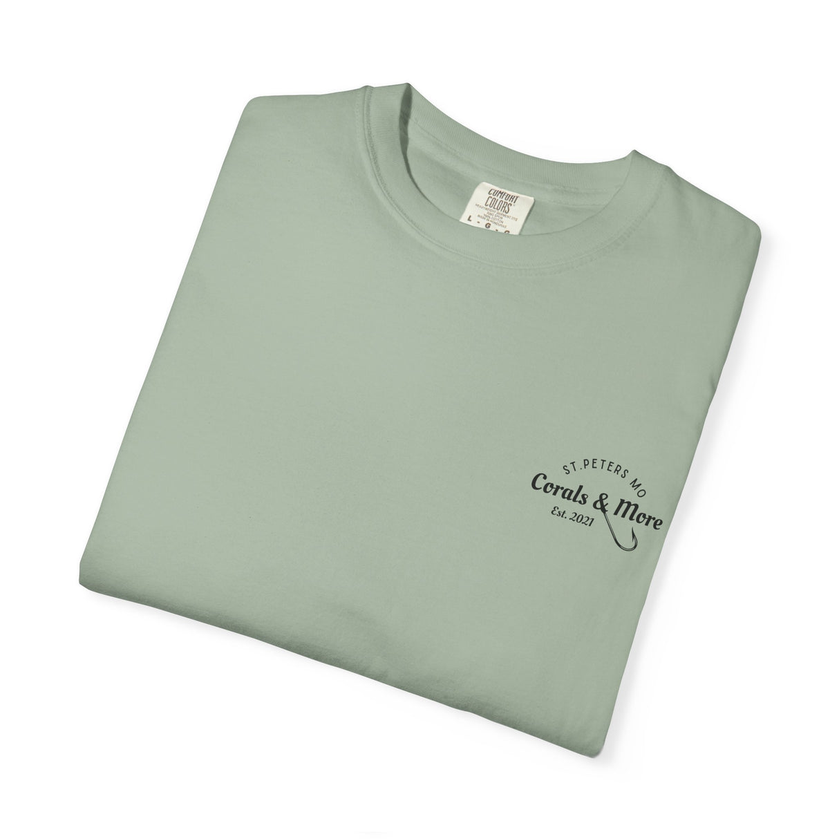 T-Shirt — 'Corals & More' American Flag Script Tee