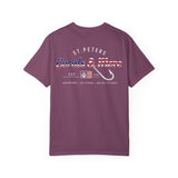 T-Shirt — 'Corals & More' American Flag Script Tee