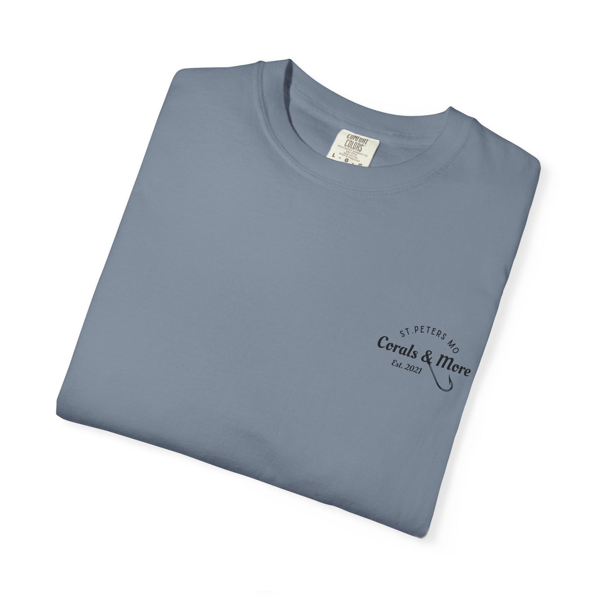 T-Shirt — 'Corals & More' American Flag Script Tee