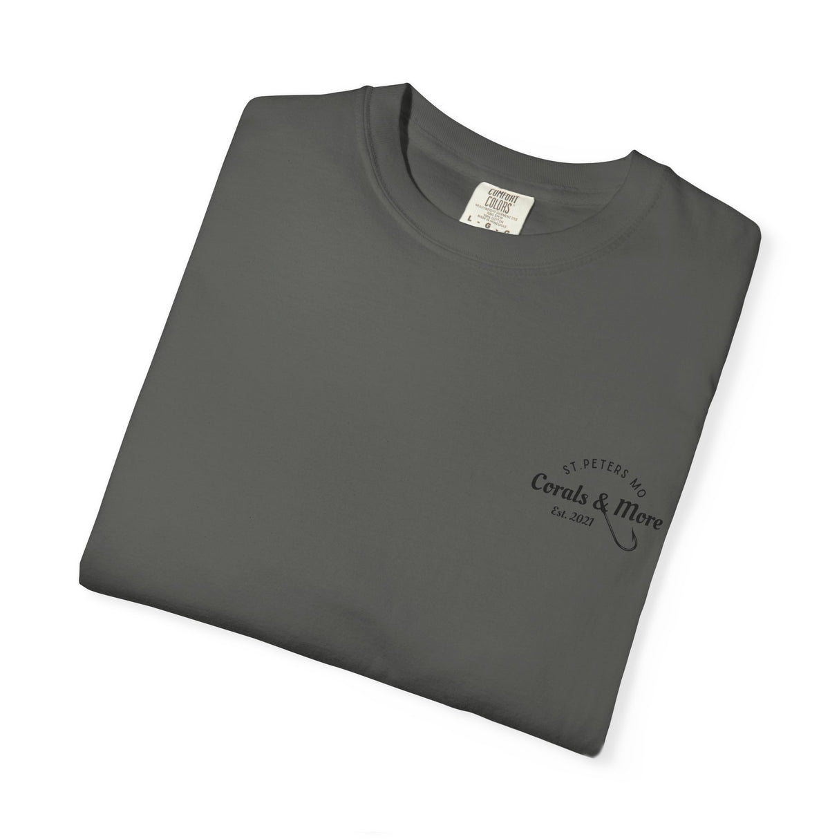 T-Shirt — 'Corals & More' American Flag Script Tee
