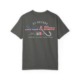T-Shirt — 'Corals & More' American Flag Script Tee